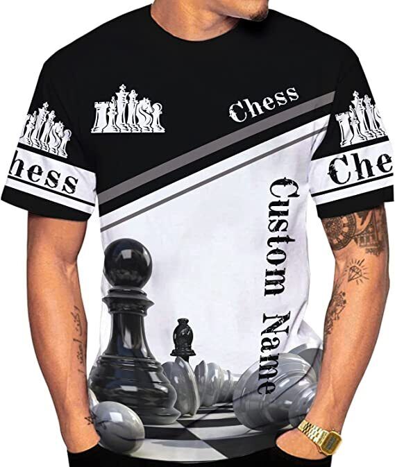 Chess Player T-Shirt Personalized Name 3D Polo Shirt I Never Walks  Backwards Pol