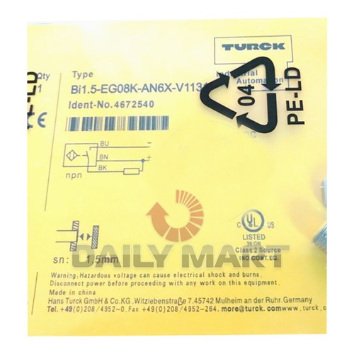 Sensore Induttivo TURCK BI1,5-G08-AN6X (46023) 10-30VDC – Nuovo