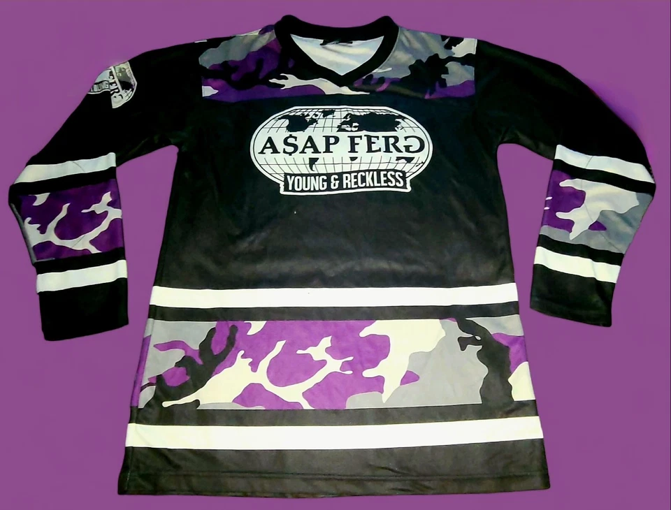 Young & Reckless Shirt Mens Medium Black Camo Asap Ferg Streetwear Y&R Jersey - Image 2 of 4