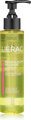 LIERAC DEMAQUILLANT VELOURS Cleansing Oil Face & Eyes 5.0 oz 150 ml NEW