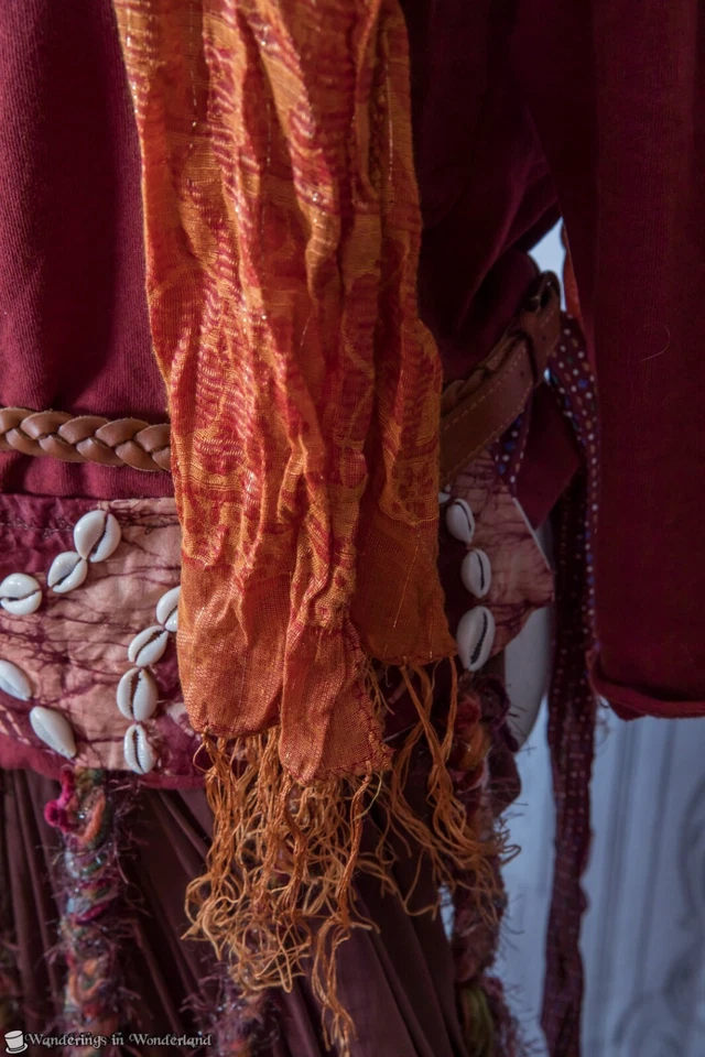 Orange Festival Outfit Medium Fairy Boho Hippie Costume Fae Renaissance Faire - Image 3 of 4