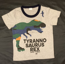 Boy's Dinosaur T-Rex Short Sleeved T-Shirt NEW 