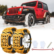 For Jeep Wrangler Gladiator Rubicon Snow Tire Chain Mud ICE Anti-Skid Emergency