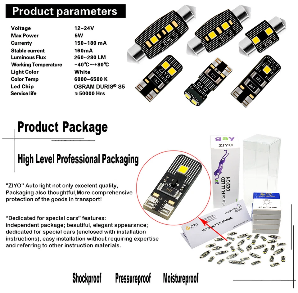 Kit de luces interiores LED Super Deluxe de 13 piezas para Volvo C70 convertible 1997-2005 Foto 4 de 4