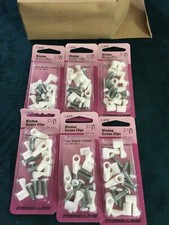 Prime-Line 5/16 In. White Plastic Window Screen Clip 8 Count L 5773 Pack of 6