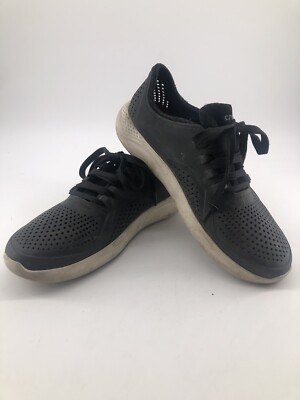 Crocs Lite Ride Shoes Womens Size w9 Black Pacer Lace Up Sneakers 205234 