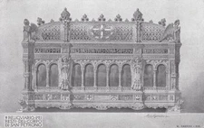 C1749) BOLOGNA, RELIQUARY PROJECT FOR THE REMAINS OF THE BODY OF SAN PETRONIUS.
