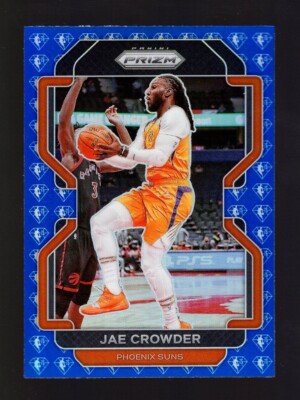 2021-22 PRIZM BLUE 75TH DIAMOND #59 JAE CROWDER PHOENIX SUNS