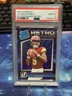 JAYDEN DANIELS 2024 PANINI DONRUSS RATED ROOKIES RETRO #11 ROOKIE RC PSA 10 GEM