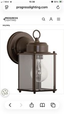 Progress Lighting 1-Light Antique Bronze Outdoor Wall Lantern w/ Clear Glass