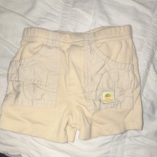 Classic Pooh Disney Beige Cargo Shorts Pockets 6-9 Months