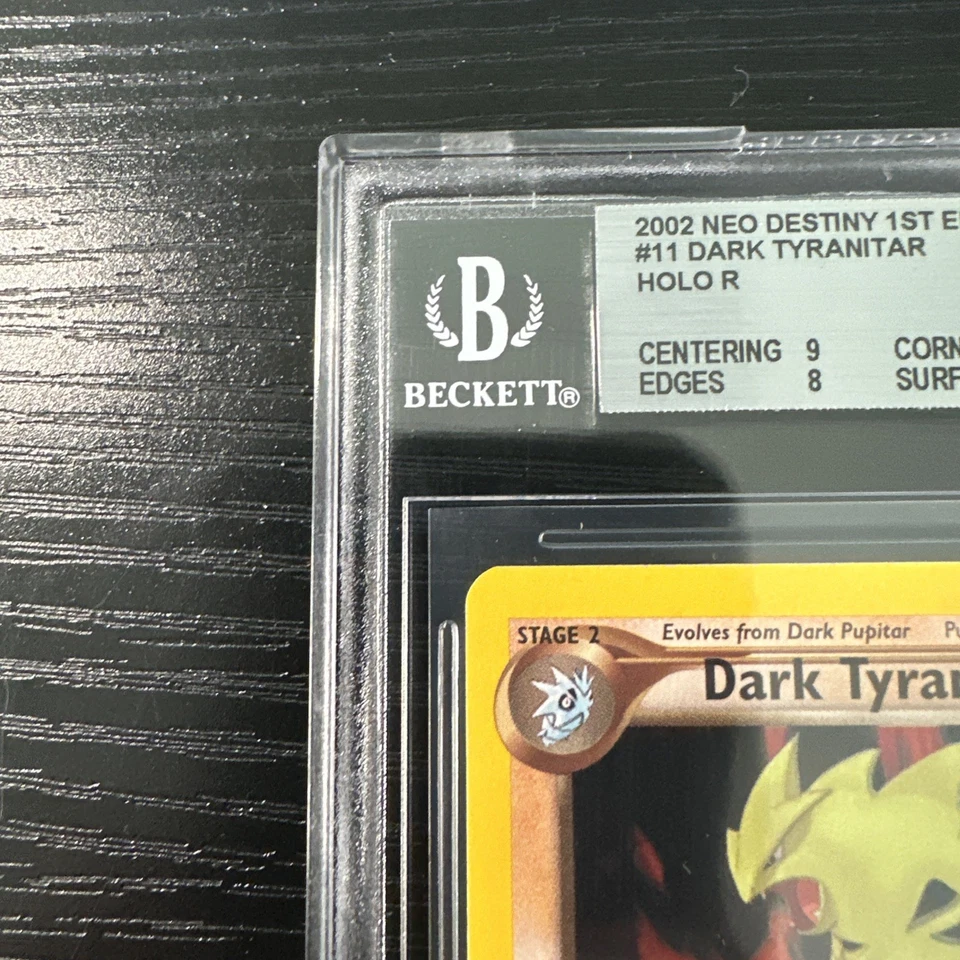 Dark Tyranitar 11/105 1st Edition Neo Destiny Holo Rare Beckett WOTC Pokemon - Image 4 of 4