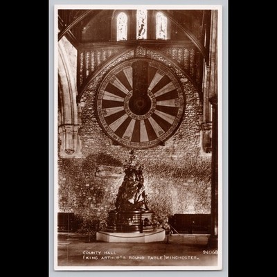 Postcard King Arthur's Round Table County Hall Winchester RPPC