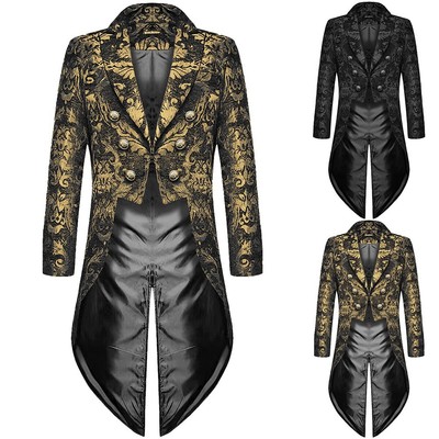 Retro Herren Frack Windbreaker Jacken mit Gothic Elementen für saisonale Kleidu