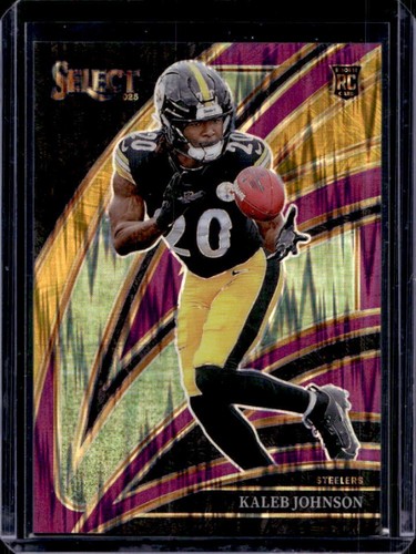 2025 Panini Select Kaleb Johnson Club Level RC Pink Prizm Shock #/699 #252