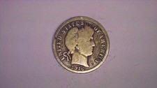 1916-P BARBER DIME - VG