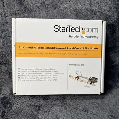 StarTech 7.1 Channel Sound Card - PCI Express, 24-bit, 192KHz PEXSOUND7CH