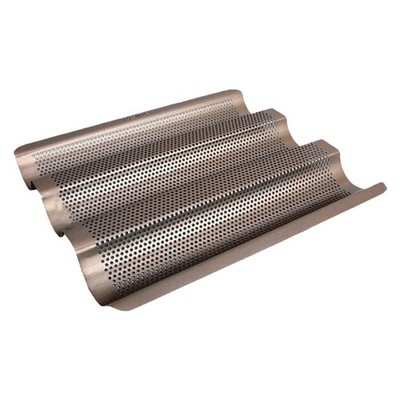 Nonstick Perforated Baguettes Pan Stainless Steels French Bread Baking Tray 3