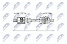 NTY NPW-ME-035 Drive Shaft for MERCEDES-BENZ
