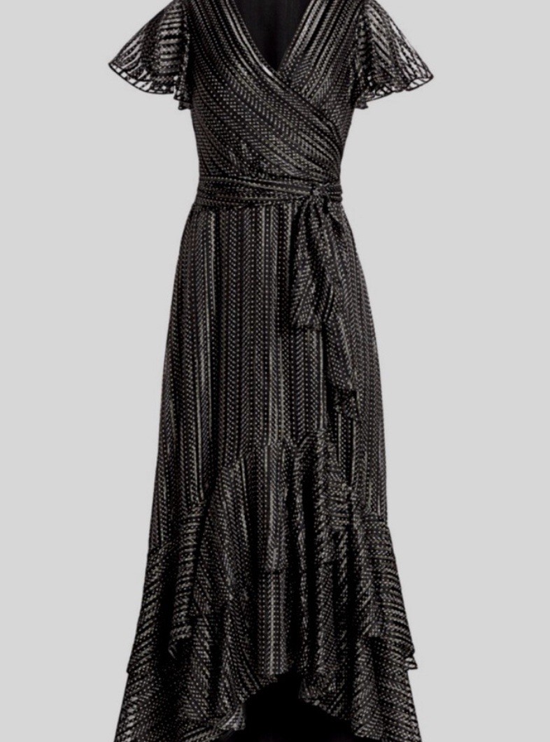 Diane von Furstenberg Donnie Wrap Silk Blend Midi Dress 6