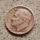 Roosevelt Dime 10C 1957 Denver 90% Silver Circulated US Coin