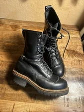 Vintage RED WING 699 Vibram Logger Boot Leather USA Men’s 7.5 Women’s 9