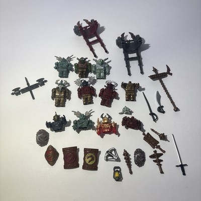 Lot of Vintage Mega Bloks Krystal Wars Knights Orcs Minifigures Weapons & Shield