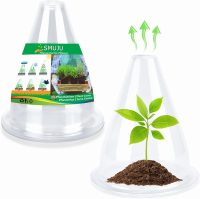12 Pack Garden Cloches - Transparent Plant Protectors for Frost and Pests