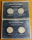 New Listing2 Danbury Mint Men in Space Gemini Sterling Silver Proof Coin Sets 2.8 Oz.