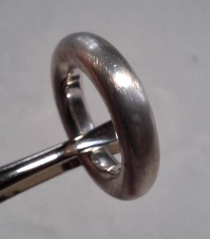 Ring silver 925 simple solid heavy round band rin… - image 3