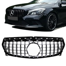 Kühlergrill Schwarz Chrom für Mercedes CLA W117 ab 2016 + Sport -Panamericana GT