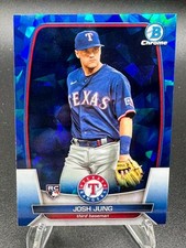 Josh Jung, Rookie Card, 2023 Bowman Chrome Sapphire #21, Texas Rangers