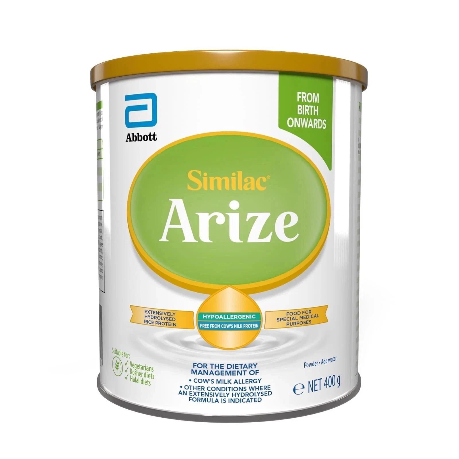 3 X 400G (1200grams) Similac Arize Cows Milk Protein-free Formula EXP 25/7/26
Opens in a new window