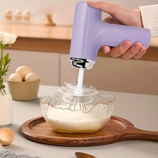 Handheld Cordless Egg Beater USB Rechargeable 3 Speed Hand Mixer for Cake Baking
