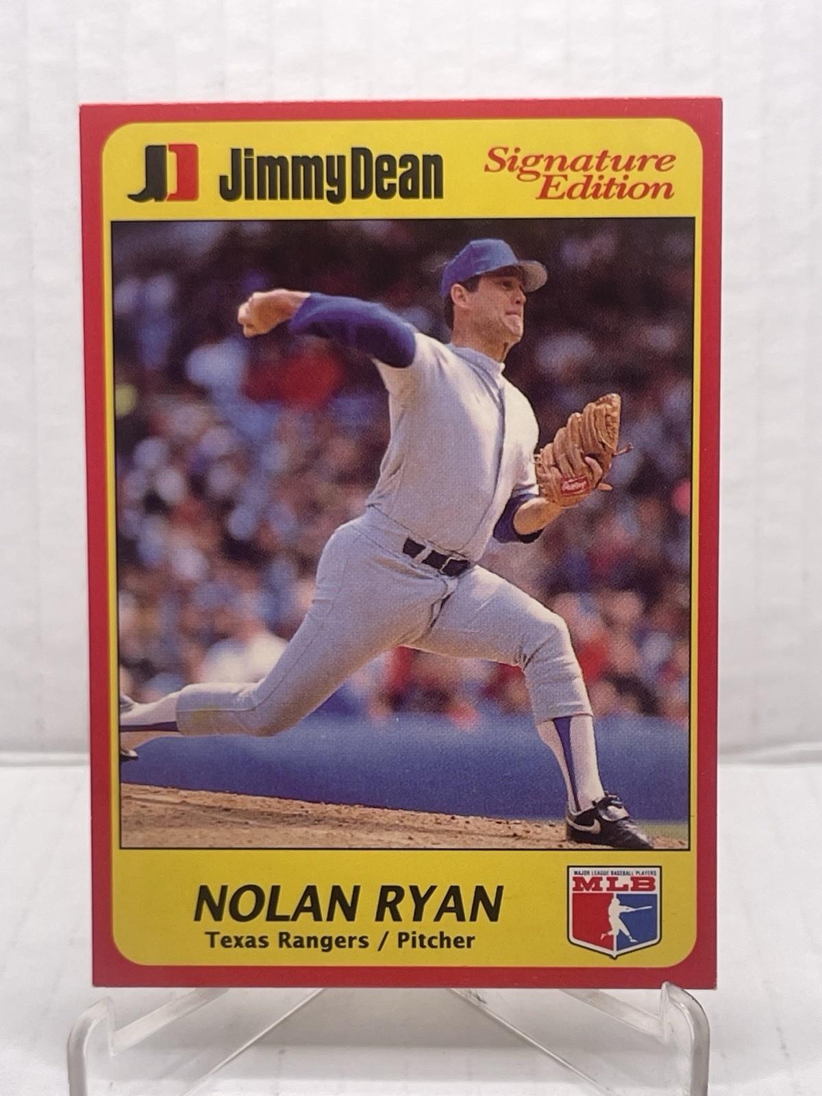 1991 Jimmy Dean Nolan Ryan #24 HOF Texas Rangers Legend! Auto