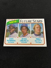 JESSE OROSCO ROOKIE & MIKE SCOTT RC TOPPS 1980 NY METS NRMT BASEBALL CARD. rookie card picture
