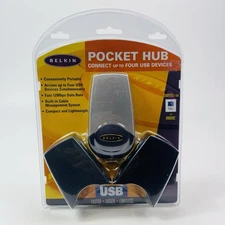 Belkin F5U007 4 Ports Pocket Portable USB Hub 12 Mpbs Data Rate