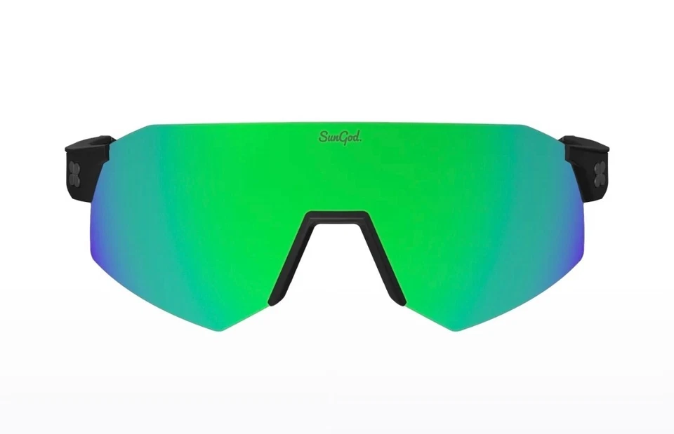 SunGod Ultras Black Sunglasses with green Lenses - image 3 of 3
