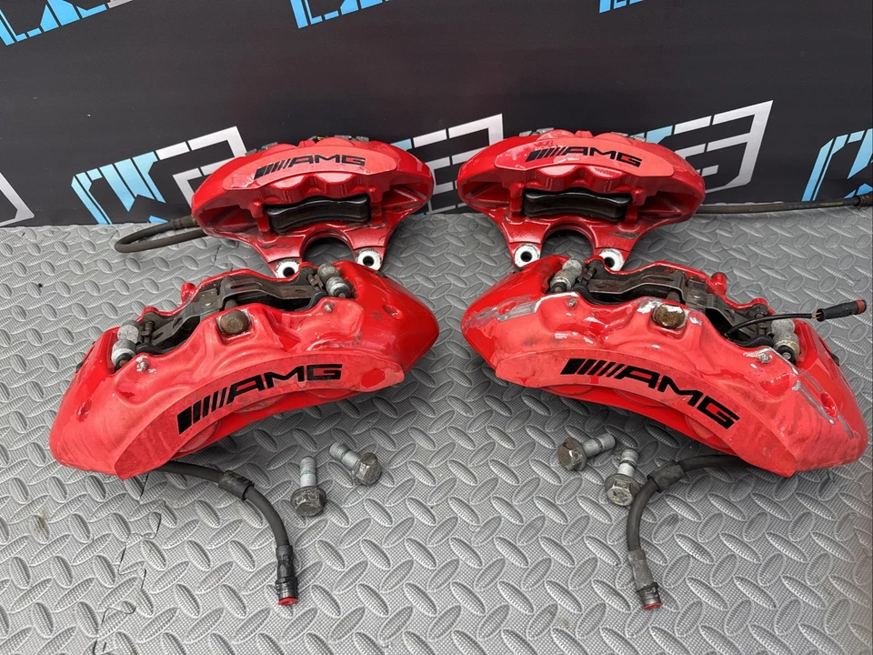 2014-2016 MERCEDES BENZ AMG E63 CLS63 W212 ПЕРЕДНИЕ ЗАДНИЕ ТОРМОЗНЫЕ СУППОРТЫ BREMBO КРАСНЫЕ - Изображение 2 из 4