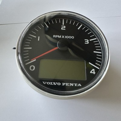 VOLVO PENTA EVC TACHOMETER KIT 4000RPM BLACK 21511178 110MM EVC-C EVC-E D6 D4 D8