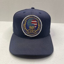 Vintage Korean War 50th Anniversary Patch Snapback Hat Made In The USA