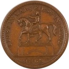 1863 CWT PATRIOTIC 1ST IN WAR/PEACE UNION FOREVER - HIGH GRADE NR UNCIRC CHOICE!