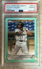 2022 Topps Pro Debut George Valera Aqua PD-178. #’d 68/75 GRADED PSA GEM-MINT 10