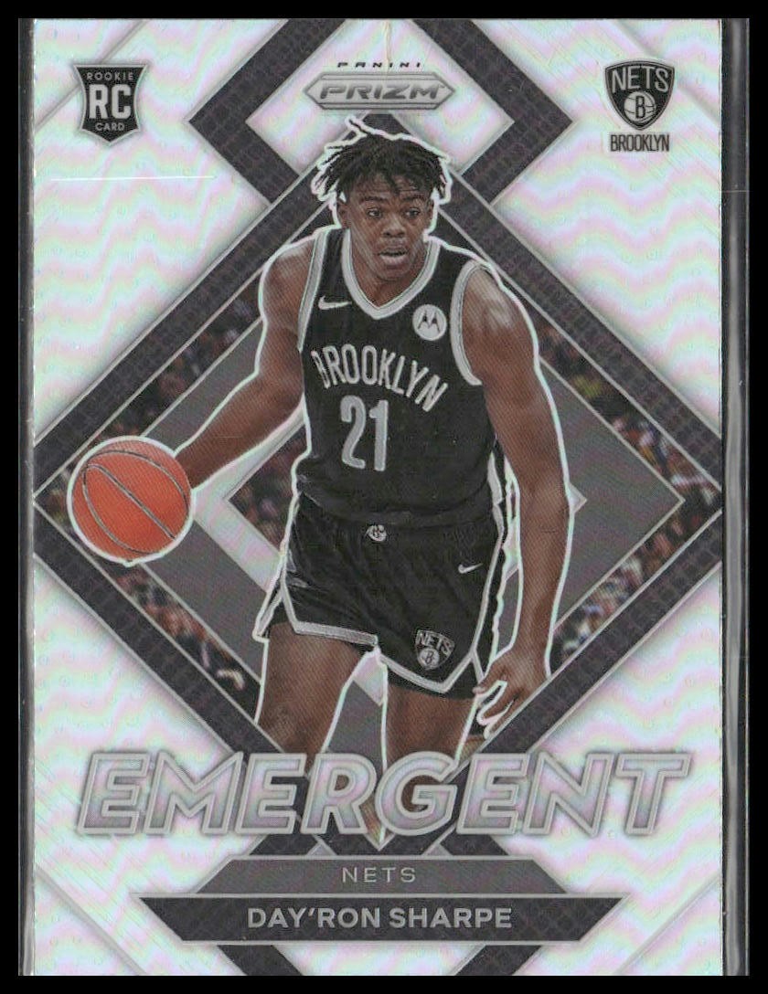 2021-22 Panini Prizm #27 Day'Ron Sharpe Emergent Prizms Silver