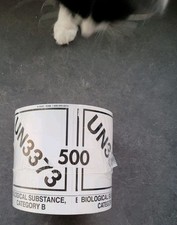 DOT Air Sticker Labels "UN 3373 Biological Substance, Category B" hazmat UN3373