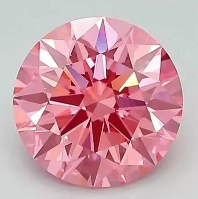 Zertifiziert Natürlich 5.25 Karat Rosa Diamant VVS1 D Grad Runde Form 12MM Tolle
