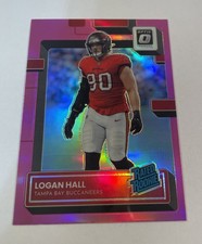 2022 Panini Donruss Optic - Rated Rookie Logan Hall #299 Pink Prizm (RC)