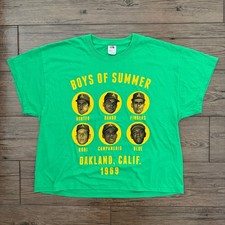 Oakland Athletics Boys of Summer 1969 MLB Giveaway T Shirt Green XL