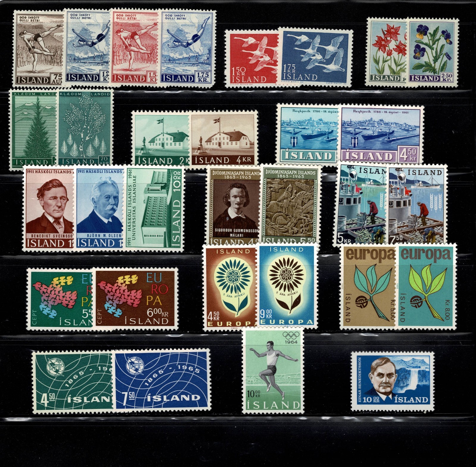 Iceland Stamps Lot 1955–1965