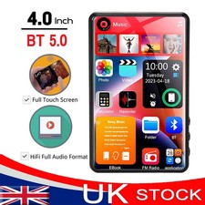 16GB Bluetooth MP3/MP4 Lossless Music Player FM Radio 4.0in IPS Widescreen UK